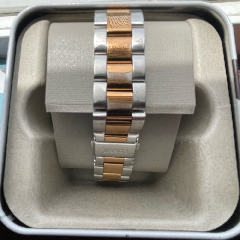 Fossil Two-Tone Rose Gold And Silver Watch - image 2